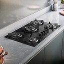 Ver imagem 4 de Cooktop 5 Bocas com Mesa de Vidro Tripla Chama Dako Supreme Bivolt