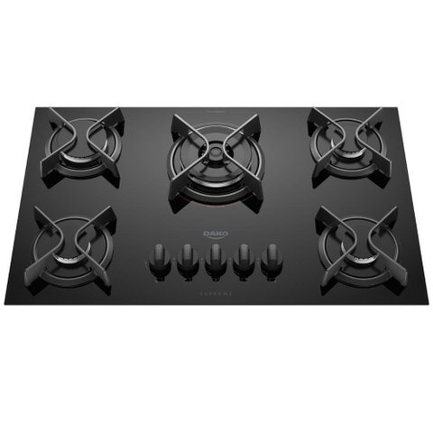 Cooktop 5 Bocas com Mesa de Vidro Tripla Chama Dako Supreme Bivolt