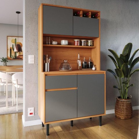 Armário de Cozinha Completa 4 Portas 1 Gaveta Easy Movelove
