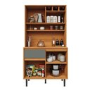 Ver imagem 7 de Cantinho do Café Movelove Easy Armário Compacto 4 Portas 1 Gaveta com Balcão Multiuso