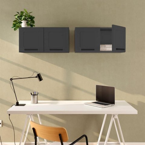 Conjunto de Aéreos Multiuso 4 Portas Multi Bertolini - Grafite