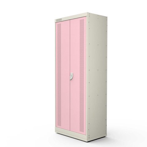 Armário de Aço para Produtos de Limpeza 2 Portas - Nk 1722 Nilko Armários Rosa Flox Chave Padrão