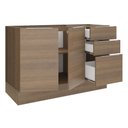 Ver imagem 5 de Balcão Gabinete de Pia Madesa Stella 2 Portas e 3 Gavetas (Sem Tampo e Pia) Rustic