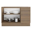 Ver imagem 4 de Balcão Gabinete de Pia Madesa Stella 2 Portas e 3 Gavetas (Sem Tampo e Pia) Rustic