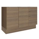 Ver imagem 1 de Balcão Gabinete de Pia Madesa Stella 2 Portas e 3 Gavetas (Sem Tampo e Pia) Rustic