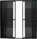 Ver imagem 1 de Porta de Aluminio Balcão 6 Folhas com Fechadura Linha Premium:2,10 X 2,00/preto