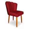 Cadeira Poltrona Sala Jantar Penteadeira Pétala Suede Vermelho - 2