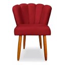 Ver imagem 3 de Cadeira Poltrona Sala Jantar Penteadeira Pétala Suede Vermelho