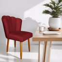 Ver imagem 1 de Cadeira Poltrona Sala Jantar Penteadeira Pétala Suede Vermelho