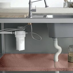 Papel de Parede Adesivo Cozinha Anti-oil Rose Gold Texturizado 500x60cm - 4