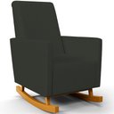 Ver imagem 1 de Poltrona de Amamentação com Balanço Ravena W01 Linho Verde Musgo - Lyam Decor