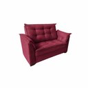 Ver imagem 6 de Sofá Alice 2 Lugares 140cm Bordô Suede Premium Pequeno