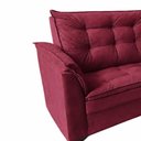Ver imagem 2 de Sofá Alice 2 Lugares 140cm Bordô Suede Premium Pequeno