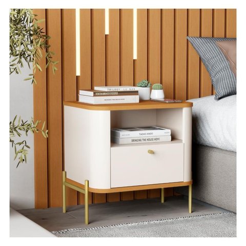 Mesa de Cabeceira Tucupí Slim Off Nature Dourado JB Bechara