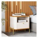 Ver imagem 1 de Mesa de Cabeceira Tucupí Slim Off Nature Dourado JB Bechara