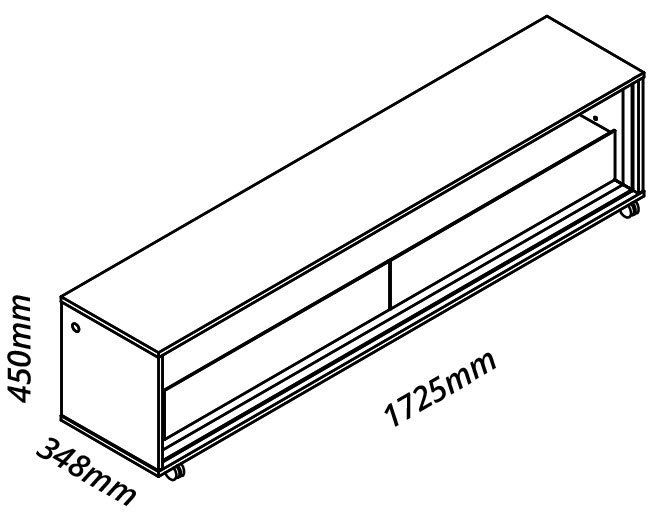 Rack com Painel 1.85 Ripado com LED e Rodízio Nobre Naturale com Off White - Gelius Móveis - 7