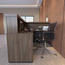 Ver imagem 2 de Balcão Tamburato Atendimento Recepção - Charuto/preto