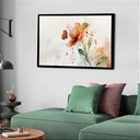 Ver imagem 2 de Quadro Decorativo Borboleta Flor Laranja - 50x70cm:moldura Preta