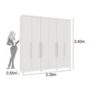 Ver imagem 7 de Roupeiro Tcil Veneza com Pés 6 Portas