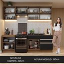 Ver imagem 6 de Armário de Cozinha Completa 240cm Rustic/Preto Glamy Madesa 08