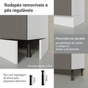 Ver mais imagens de Balcão de Cozinha 50cm 1 Porta (sem Tampo) Branco/cinza Vik Madesa