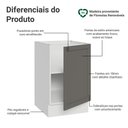 Ver imagem 3 de Balcão de Cozinha 50cm 1 Porta (sem Tampo) Branco/cinza Vik Madesa