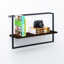 Ver imagem 2 de Prateleira com Suporte Estilo Industrial 45 x 65 cm Preta Bemfixa