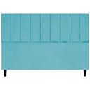 Ver imagem 1 de Cabeceira para Cama King 195 Cm Suede Azul Turquesa