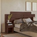 Ver imagem 3 de Conjunto Guarda Roupa 6 Portas e Cabeceira Serena Cafe Touch