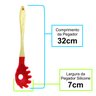 Jogo de Talheres Utensílios Cozinha Silicone Cabo Madeira Kit 4 Peças Colher Concha Escumadeira Pega - 4