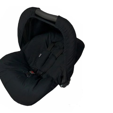 Capa para Bebê Conforto + Capota/ Protetor de Sol + Protetor de Cinto - Preto Liso