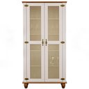 Ver mais imagens de Cristaleira para Sala de Jantar Madeira 2 Portas Vidro Alegra S05 Off White Nogueira - Lyam Decor