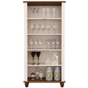 Ver imagem 7 de Cristaleira para Sala de Jantar Madeira 2 Portas Vidro Alegra S05 Off White Nogueira - Lyam Decor