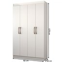 Ver imagem 4 de Armário Multiuso Albuquerque 4 Portas 8 Prateleiras Branco - Panorama Móveis