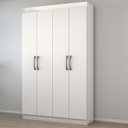 Ver imagem 6 de Armário Multiuso Albuquerque 4 Portas 8 Prateleiras Branco - Panorama Móveis