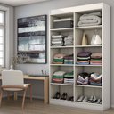 Ver imagem 2 de Armário Multiuso Albuquerque 4 Portas 8 Prateleiras Branco - Panorama Móveis