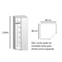 Ver imagem 4 de Guarda Roupa Modular 1 Porta Reflecta Canto 45 Altezza Belmax:freijó