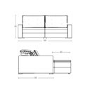 Ver imagem 4 de Sofá 2 Lugares Retrátil e Reclinável 180cm Multimóveis Cr45241 Tabaco
