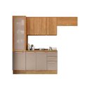 Ver imagem 1 de Kit Cozinha Modulada 5 Peças Botanic 2 Aéreos + 1 Balcão + 1 Paneleiro + 1 Complemento M659