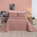 Ver imagem 1 de Kit Cobre Leito Colcha Vênus Queen Dupla Face Micropercal 200 Fios Liso 3 Peças - Rosê Casa Scarpa