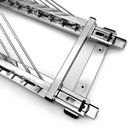 Ver imagem 2 de Calceiro Deslizante Aramado Cabide Para Calças Organizador Cabideiro para Closet 12 Varetas