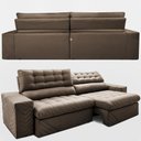 Ver imagem 7 de Sofá Retrátil e Reclinável 2,50m Molas Ensacadas Max Spring Velusoft Castor Cama Inbox