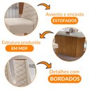 Ver imagem 6 de Mesa para Sala de Jantar Aida 180cm Mdf Canto Copo com Vidro e 6 Cadeiras Safira