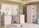 Ver imagem 1 de Quarto Infantil Guarda Roupa , Berço e Cômoda Trocador Rosa