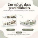 Ver imagem 6 de Beliche Madeira Maciça - Vira 2 Camas - para Colchão 78/88x188cm Multimóveis CR35687 Branco