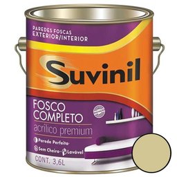 Tinta Acrílica Fosco 3.6 Litros Areia - 53399128 - SUVINIL - 2