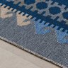 Passadeira Kilim Turco 0,60m x 1,80m Dupla Face Azul Royal - 2
