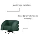 Ver imagem 6 de Kit 2 Poltrona Decorativa Micheli Giratória e Balanço Veludo Cor:verde