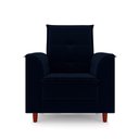 Ver imagem 5 de Poltrona para Sala Confortável Decorativa Isa Veludo:azul Marinho