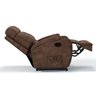 Poltrona do Papai Reclinável em Suede Cor Marrom Manual com Massagem - Modelo Florença - 5